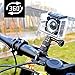 Lammcou Actioncam Bike Handlebar Mount, Metal Bicycle Holder Rack Roll Bar Mount Adapter Compatible with GoPro Hero 13 12 11 10 9 Insta-360 X3 X2 Go 3 Bicycle Holder - Black