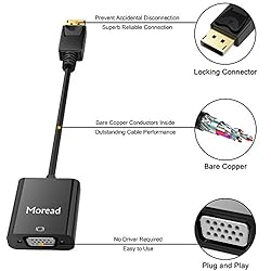 Moread DisplayPort (DP) to VGA Adapter, 10