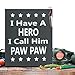 JennyGems Pawpaw Gifts, I Have a Hero I Call Him Paw Paw Wooden Sign, Gift for Pawpaw, Shelf Decor and Wall Hanging, Made in USA