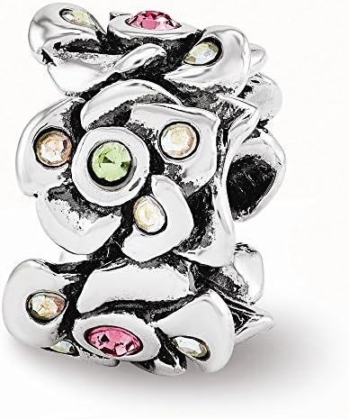 Reflection Beads Sterling Silver Cherry Blossoms Bead (12x9 mm)