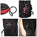 Earbud Case JCBritw Hard Earphone Case Headphone Carrying Storage with Carabiner, Red