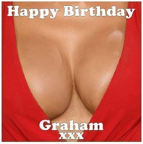 Boobs Personalised Square 7 5 Birthday Cake Topper Decoration