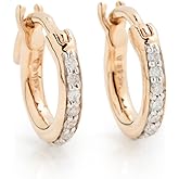 Adina Reyter Women's 14k Gold Pave Huggie Hoop Earrings, Gold/Clear, One Size