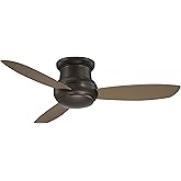 Minka-Aire F474L-ORB Concept II 52 Inch 3 Blade Outdoor Ceiling Fan Close to Ceiling with Integrated 14W LED Light in Oil Rub