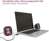 Hama Sonic Mobil 2 PC Speakers USB 3.0 3W 3.5mm Stereo Black Red view 9
