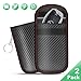 Faraday Bag Key Fob Signal Blocking, Faraday Cage Protector RFID Blocking, Nano Car Key fob Case Pack of 2, Waterproof, Carbon Fiber Texture,by Enjoyee