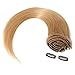 MY-LADY #27 Dark Blonde Double Weft Clip in 100% Remy Human Hair Extensions 14''-22'' Grade 7A Quality Full Head Thick Thickened Long Soft Silky Straight 8pcs 18clips for Women Beauty 22