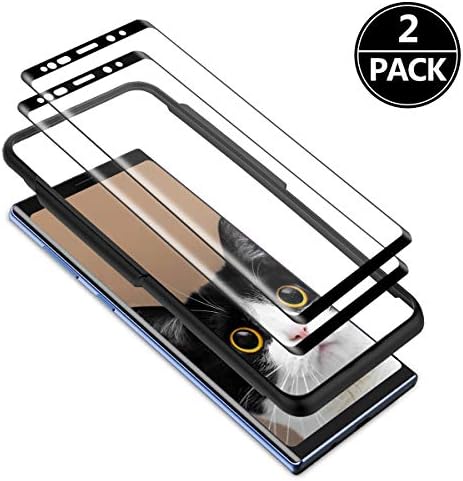 LXIAN Note 9 Screen Protector (2 Pack), [3D Curved] [Full Screen Coverage] [High Sensitive] [Ultra Clear] [Anti-scratch] [Easy-install] Tempered Glass with Alignment Frame for Samsung Galaxy Note 9