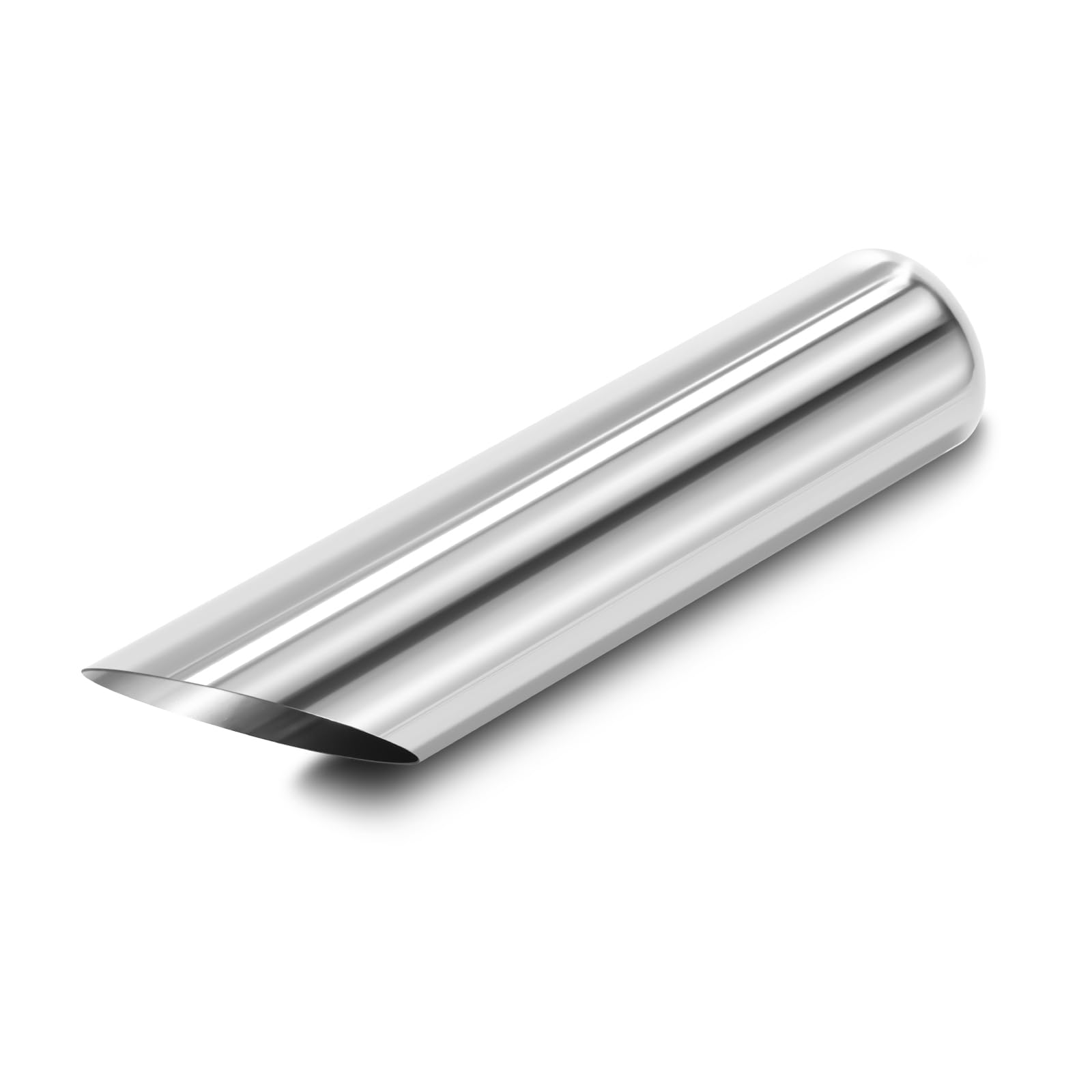 Photo 1 of LCGP 2.25" Inlet Exhaust Tips, 2.25" Inlet x 3" Outlet x 12" Overall Length, Weld On, Polished, Universal Stainless Steel Diesel Exhaust Tailpipe DT-243012AC