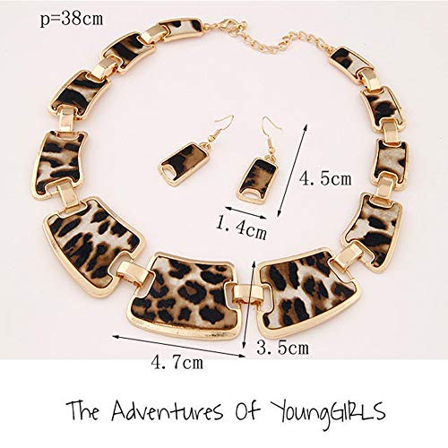 image for Letdown_Necklace Fashion Gold Tone Style Leopard Grain Necklace Collar