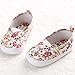 FEITONG Toddler Infant Baby Shoes Girl Floral Printed Soft Sole Prewalker Shoes (Age:12~18 Month, White)