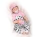 SanyDoll Reborn Baby Doll Soft Silicone 22inch 55cm Magnetic Lovely Lifelike Cute Lovely Baby Pink Sleeping Baby