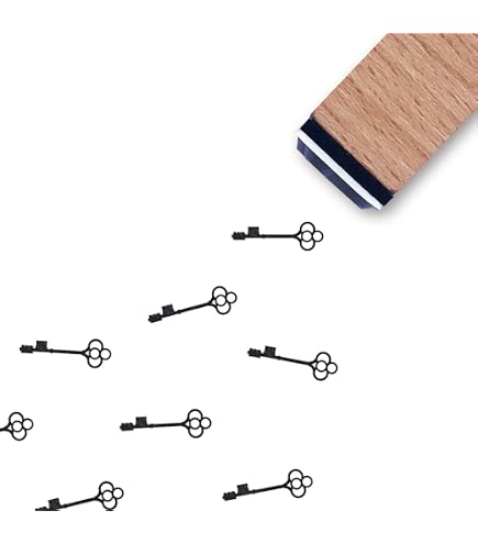 INKADINKADO Set Timbri In Legno Lock-n-Key, Francobolli Artistici Per Scrapbooking - 4