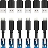 Sabrent [6-Pack] 22AWG Premium 1ft USB-C to USB A 2.0 Sync and Charge Cables [Black] (CB-C6X1)