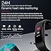 feifuns Fitness Tracker, Activity Tracker Heart Rate Blood Pressure Monitor Bluetooth Smart Wristband Bracelet, Waterproof Fitness Watch with Replacement Band for Android & IOS (Black+Purple Band)