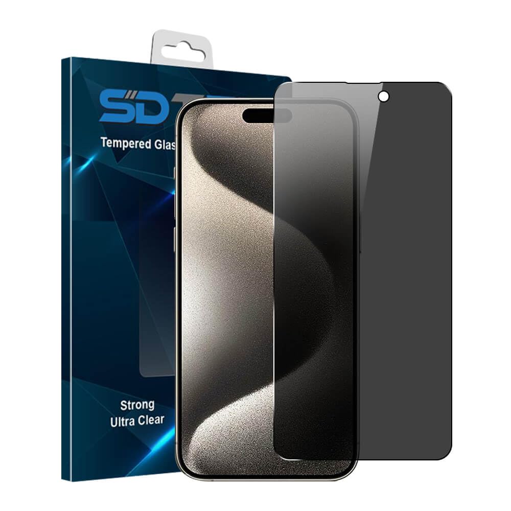 SDTEK for iPhone 15 Pro Max Privacy Screen Protector Tempered Glass Screen Guard Anti Peeking