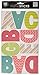 me & my BIG ideas Garde Patterned AV Alphabet Stickers, Large, 10 Sheet
