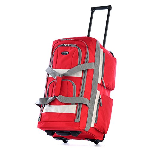 Olympia 22 Inch Rolling Duffel, Red