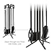 UniFlame 5-Piece Black Wrought Iron Fireplace Tools Set (F-11140)