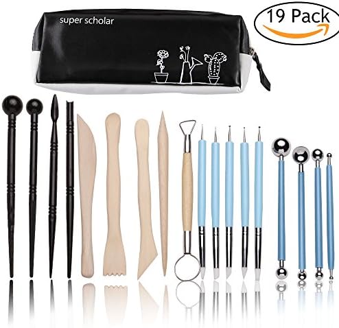 Polymer Clay Tools,18 pcs Sculpture Shaping Tools Modeling Clay Sculpting Tools kits for Pottery Sculpture,Sculptural Supplies Kit With a Case