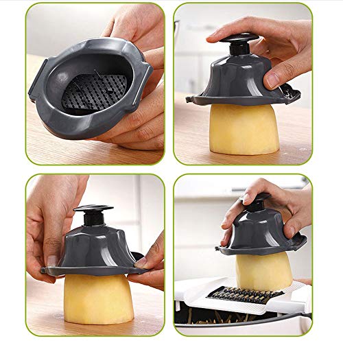 Rotate the Vegetable Cutter with Drain Basket 9 in 1 Slicer, Multi-functional Magic Kitchen Veggie Fruit Shredder Grater Slicer