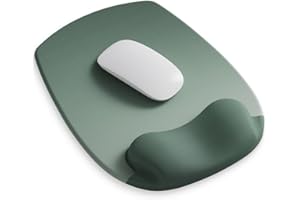 DEMON CHEST ErgoFlow Gel Wrist Rest Mouse Pad - Ergonomic Cushion for Desk, Cute Aesthetic Computer Decor for Women; Small Mousepad Mat&Laptop Pads - Office, Home Support & Ergo Accessories Supplies(03Sage Green)