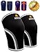 Sparthos Spartan Strength Knee Sleeves (Pair) Support & Compression for Weightlifting, Powerlifting & Squats Heavy Duty 7mm Neoprene (MS - Knee Measurement 12 1/2-13 3/4)
