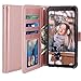 Galaxy S8 Active Case, LK [Wrist Strap] Luxury PU Leather Wallet Flip Protective Case Cover with Card Slots and Stand for Samsung Galaxy S8 Active (Rose Gold)