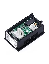 Multímetro digital 2 en 1 (voltímetro y amperímetro) de DC0 100V 10A con LED de 0.28 pulgadas, pantalla a dos colores (azul y rojo) y derivación integrada para la supervisión de la batería de autos y botes, de DROK, 1