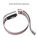 Fitbit Charge 2 Bands, Coukou Milanese Loop Stainless Steel Bracelet Replacement Wristbands Smart Watch Strap with Unique Magnet Lock for Fitbit Charge 2 - Rose Gold