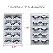 3D Real Mink False Eyelashes, Handmade Reusable Mink Lashes, Luxurious Wispy Natural Cross Thick Long Lashes With Applicator 10 Pairs/F820
