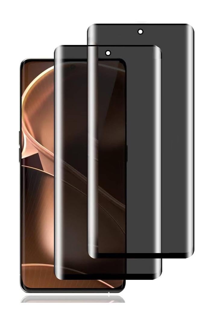 Fiokxie [2 Pack] Anti-Spy Screen Protector for HONOR 90- Full Screen Privacy Screen Protector, 3D Tempered Glass Film, 9H Hardness Anti-Peeping Full Coverage Protector Anti Scratch Screen