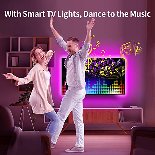 LED TV Backlight Alexa Enabled 60 65 Inch TV Bias Lighting Smart WiFi LED Strip Lights Compatible with Alexa Google Home… - Image 2