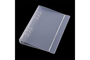 CYFUN DESIGN A5 6 Ring Binder Coveder with Snap Closure Button Storage Book Cover for 6 Hole Planner Pages Refill Insert Die Storage Book Binder
