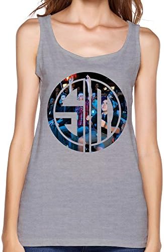 SIANDA Women's Photo Esport Logo Tsm Team ART Tank Top Size L Gray