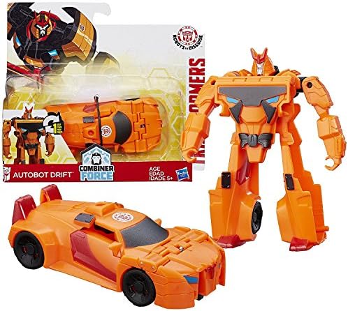 Transformers Year 2016 Transformers Robots In Disguise Combiner Force 1 Step Changer 5 Inch Tall Figure - AUTOBOT DRIFT (Vehicle Mode: Sports Car)