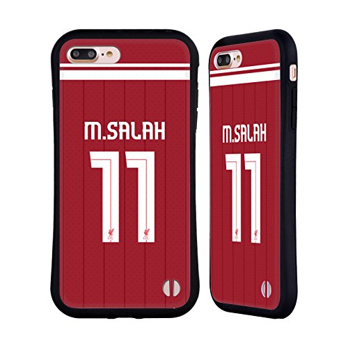 Official Liverpool Football Club Mohamed Salah Players Home Kit 17/18 Group 1 Hybrid Case for Apple iPhone 7 Plus / 8 Plus