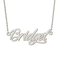 BYBWBL Bridget Name Pendant Necklace Silver Color