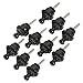 10pcs Guitar Bass Strap Locks Black Schaller-style Straplocks Replacement Round Head