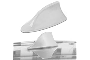ASUBHA Car Shark Fin Antenna Cover, Roof Aerial Base AM/FM Radio Signal for Car SUV Truck, Vehicle Shark Fin Shape Cover with Adhesive Tape, Car Accessories Antenna Replacement Fits Most Cars