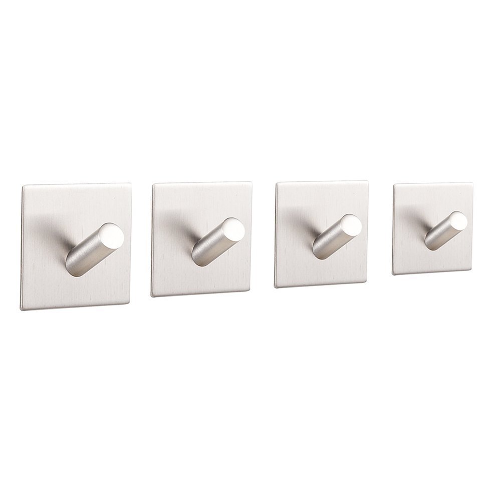 Sumnacon 3M Self Adhesive Bath Hooks Stainless Steel