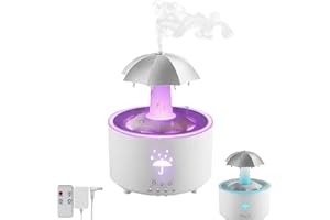Cloud Rain Humidifier for Bedroom with Soothing Rain Sounds,Bedroom Sleep Aid,300ml Cool Mist Aromatherapy Diffuser with RGB 