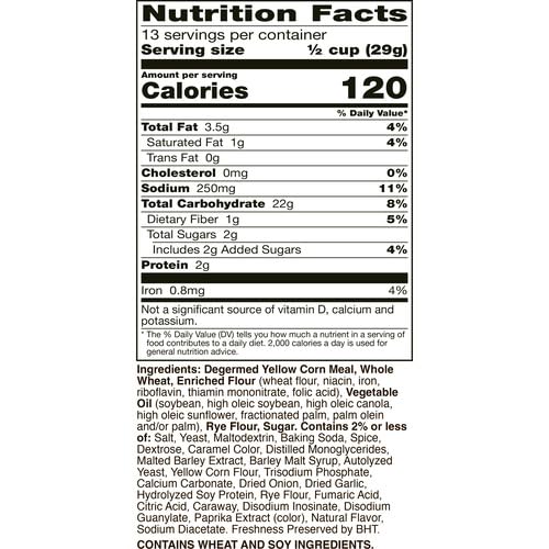 CHEX MIX TRADITIONAL SAVORY SNACK MIX, FAMILY SIZE, 13.5 OZ