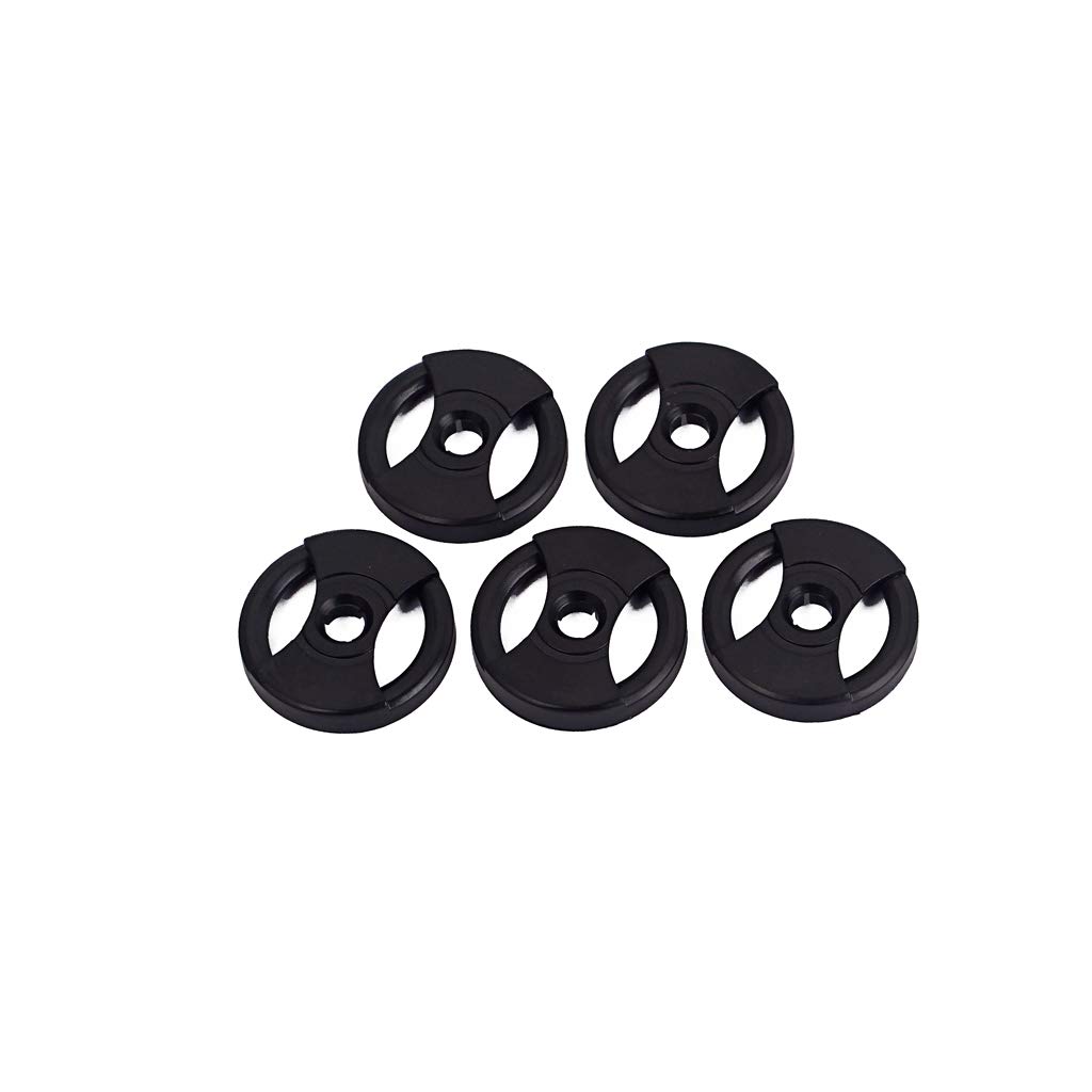 Alnicov 45 RPM Adapter for 7" Vinyl Universal Record Turntable Pack of 5(Black)