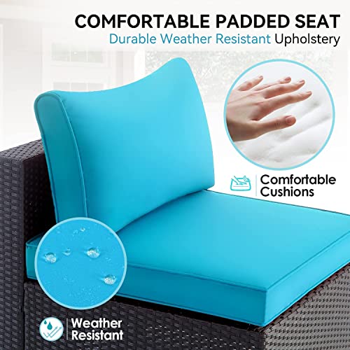 LAUSAINT HOME 7Piece Outdoor Patio Furniture, PE Rattan Patio