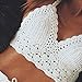 wonuu Women Summer Beach Crochet Top Bralette Knit Bra Bikini White