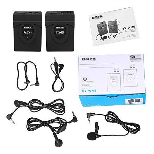 image for pangshi BOYA BY-WM5 Wireless Lavalier Microphone System for iPhone Sam