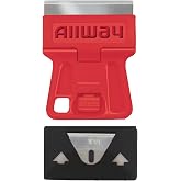 ALLWAY GSM5 Mini Glass Scraper with 5 Extra Steel Razor Blades | Easy Blade Change, Compact Size