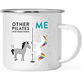 Andaz Press Funny Quirky 11Oz. Stainless Steel Campfire Coffee Tea Mug Thank You Gift, Other Pilates Instructors Me, Horse Unicorn, 1-Pack, Birthday Christmas Ideas Coworker, With Box Pilates Mug