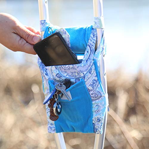 1 Pair Crutch Pads Hand Grip Covers and Pockets for Walking Arm Crutches Underarm Padding Handle Pillow - Thumbnail 4